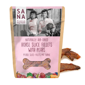 Tranches de filet de cheval avec poire (100g)